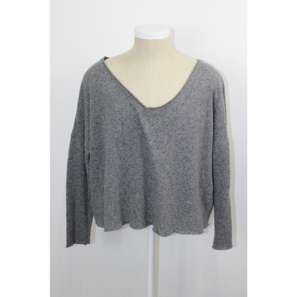 Kosmika Womens OS Boxy Sweater Pullover Knit Mohair Off Shoulder Wool Silk Italy - Picture 4 of 8